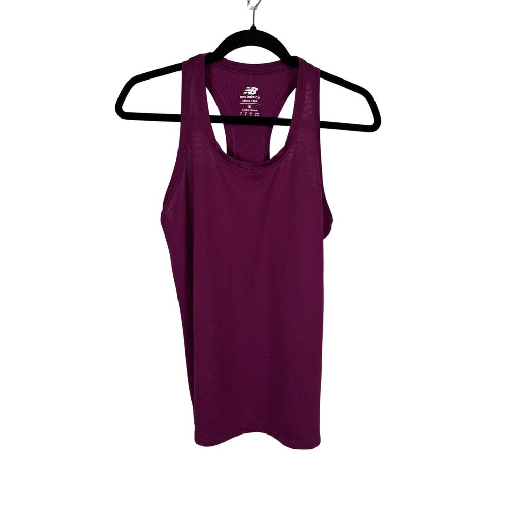 New Balance Core Run Tank Top Womens Small Purple NB DRY Racerback Scoop Mesh